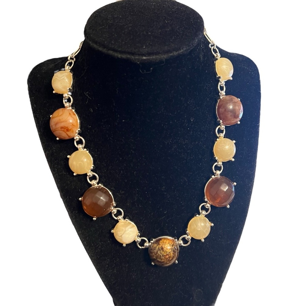 Chic Gold and Brown Women's Necklace